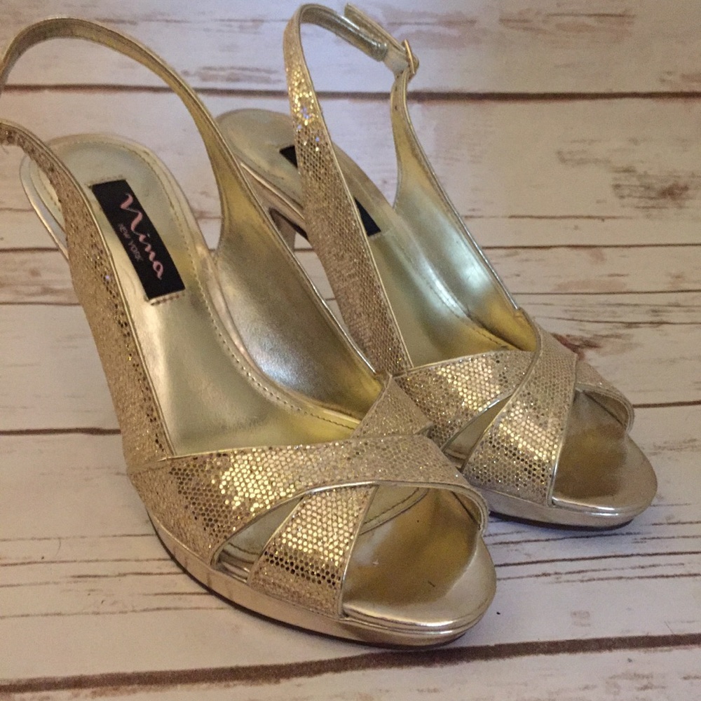 Nina Gold High Heels